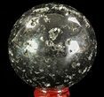 Polished Pyrite Sphere - Peru #65147-1